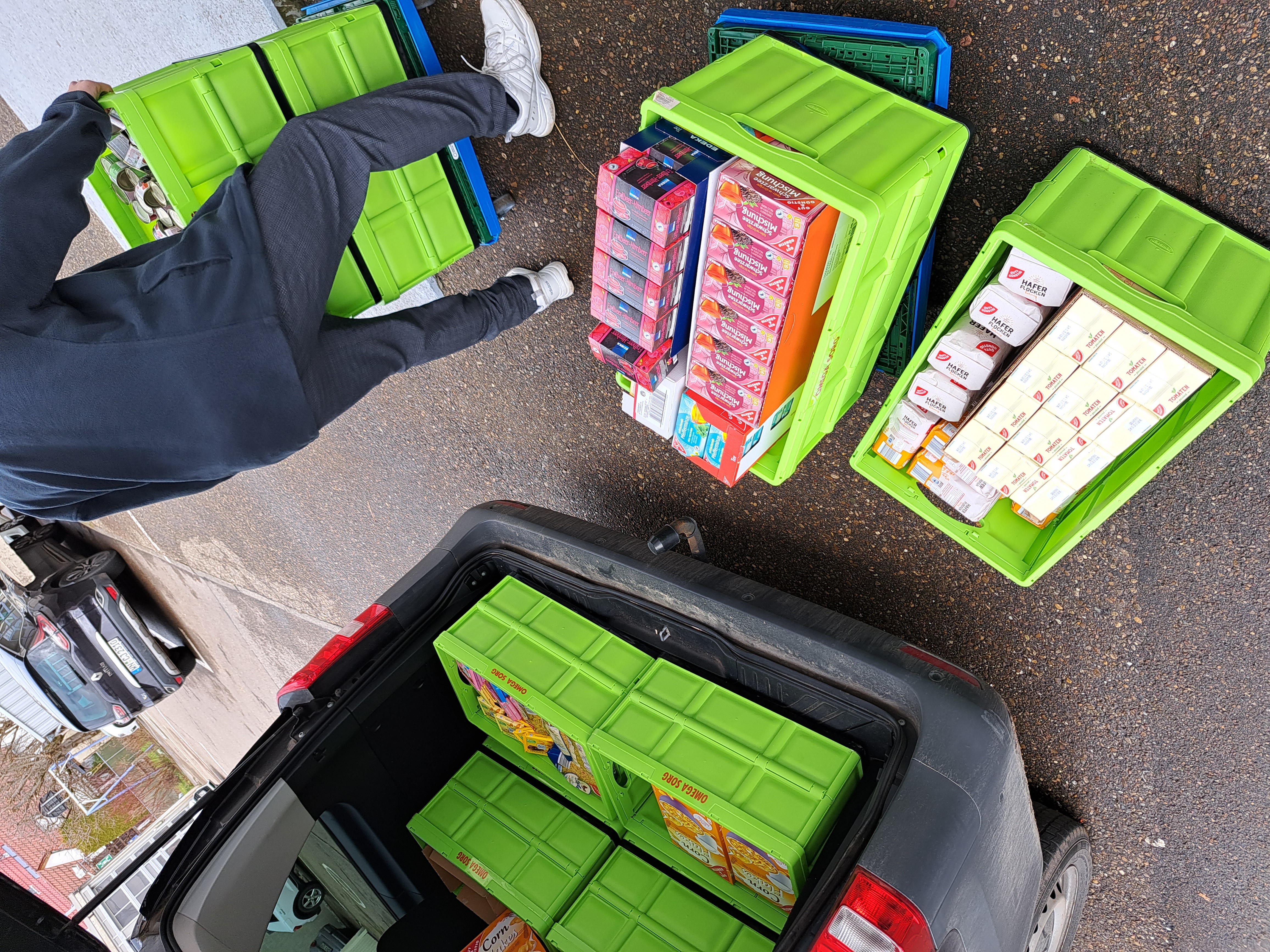 Nach dem Einkauf beim Marktkauf 